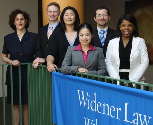 Visiting Distinguished Professor of Law Michele D. Forzley, students Nathan Trexler, Linda Zhang, Yuanyou Yang, David Walker and Celisse Williams. 