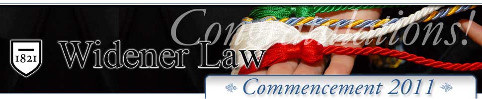 Memories from 2010 Widener Law Commencement