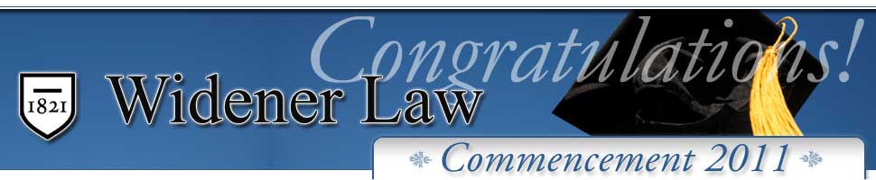 Memories from 2010 Widener Law Commencement